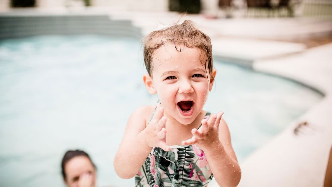 How much does it cost to raise a child girl playing in the pool