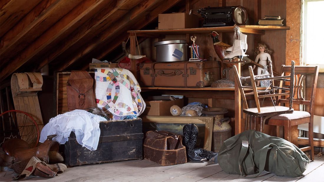 Attic filled with junk that could be turned into cash