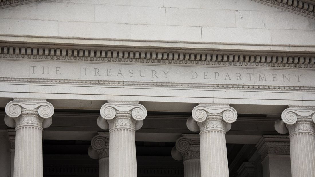 The U.S. Treasury building