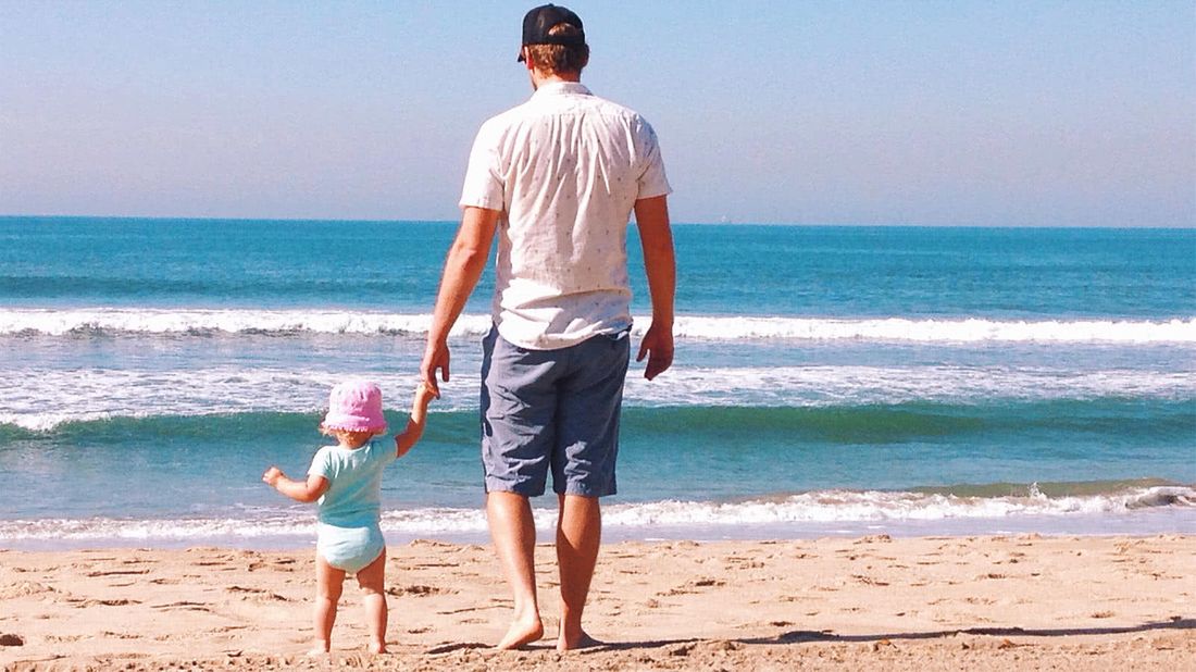 What is a 529 plan dad and toddler on the beach