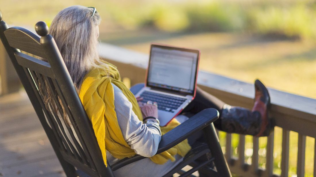 A retiree reviewing her end of year checklist 