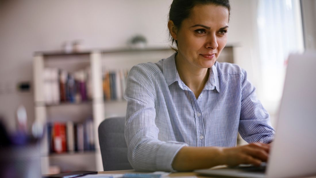 woman working on her finances