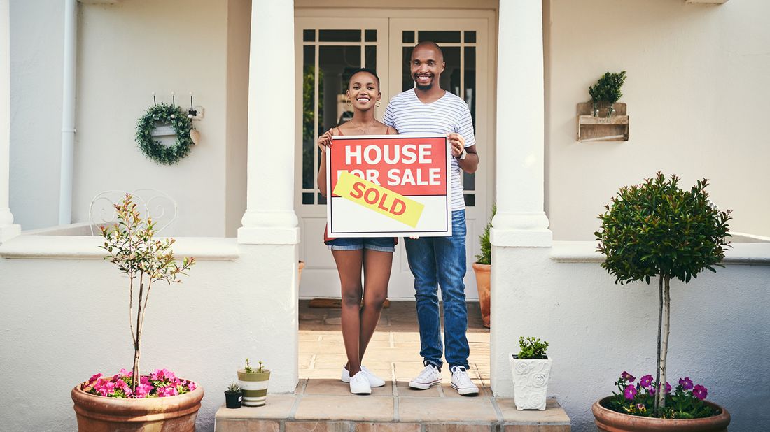 Couple who bought first home