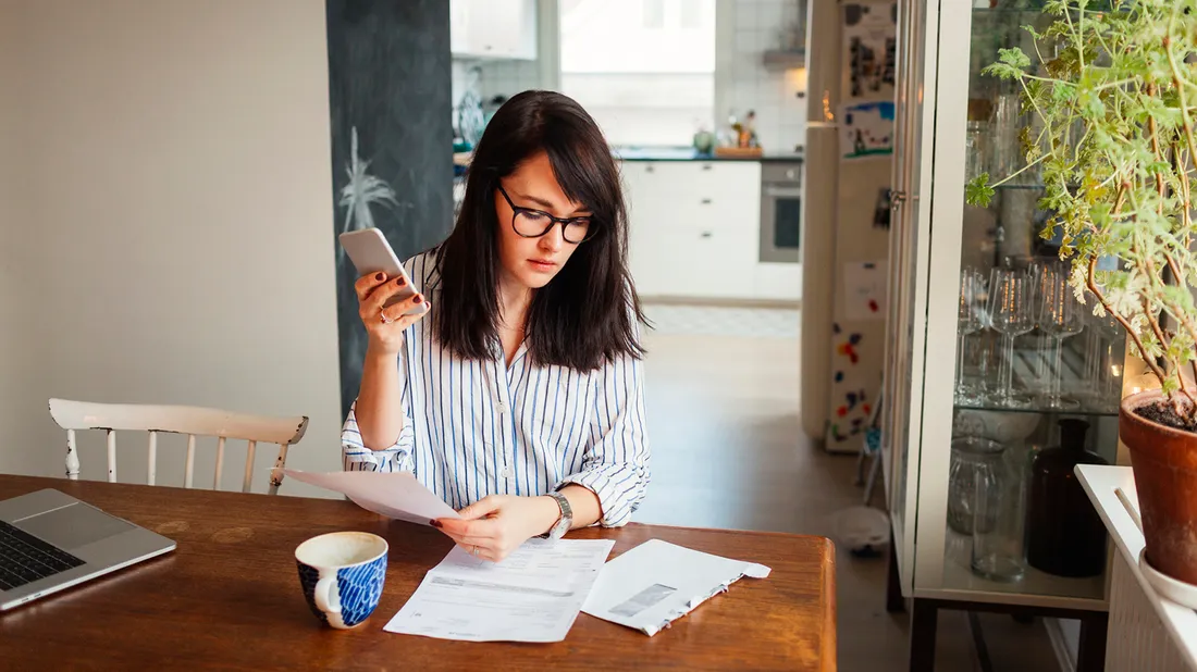 Woman doing budgeting and financial planning