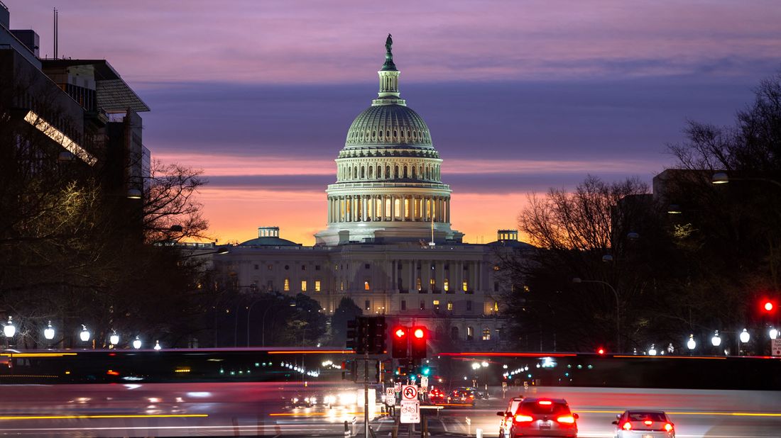 The US Capitol building in Washington DC