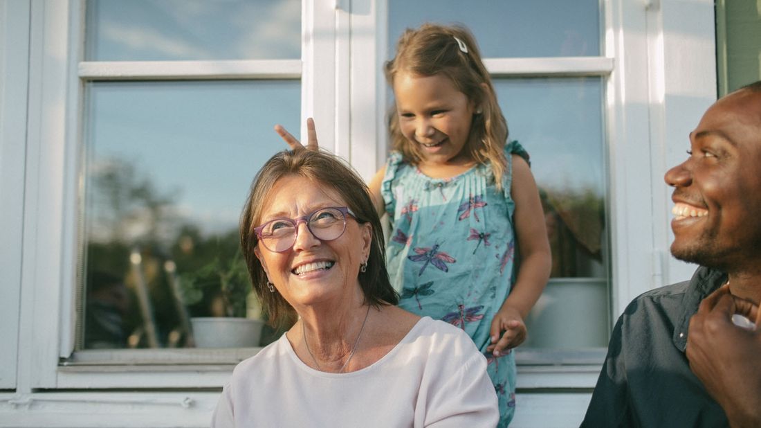 A grandmother enjoying time with her family in retirement