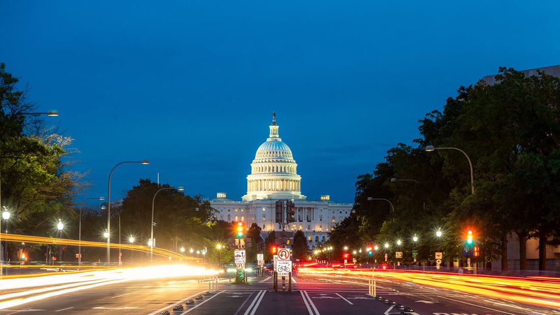 Capitol hill at night