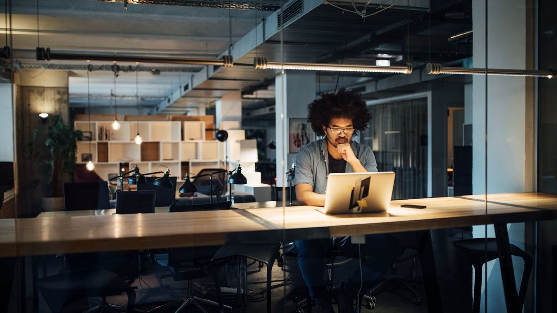 Worker researching voluntary life insurance