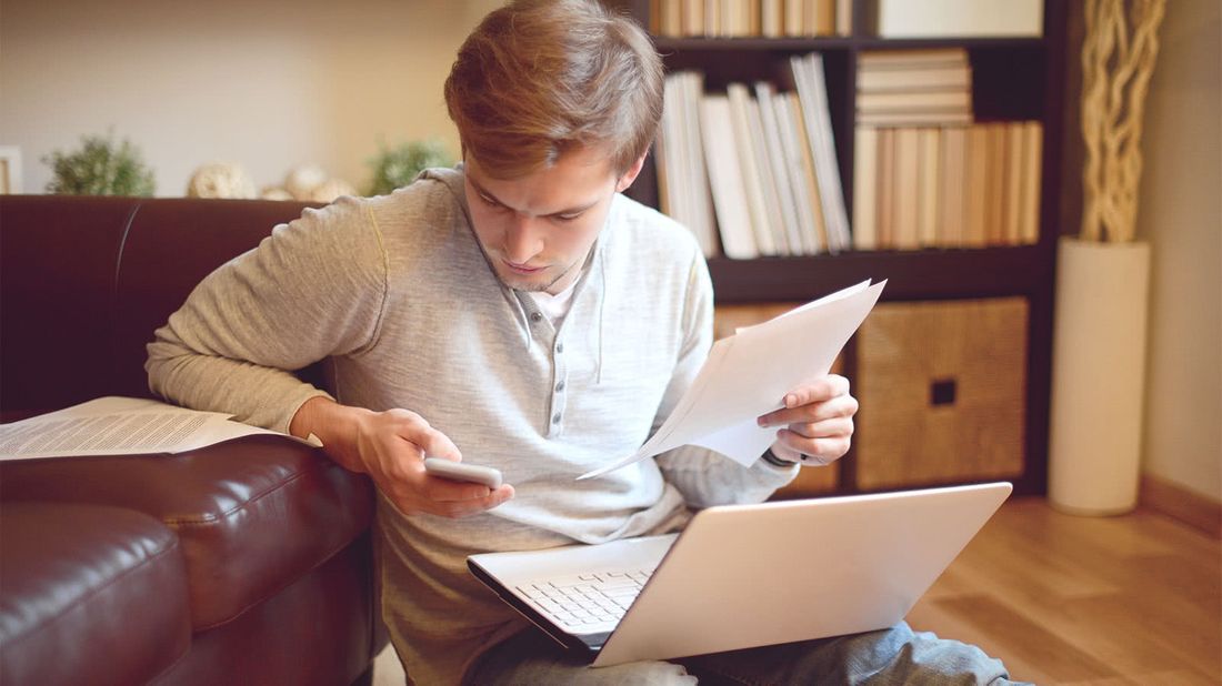 Man checking his multiple retirement accounts