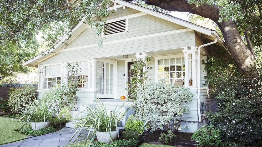 House on a wooded lot.