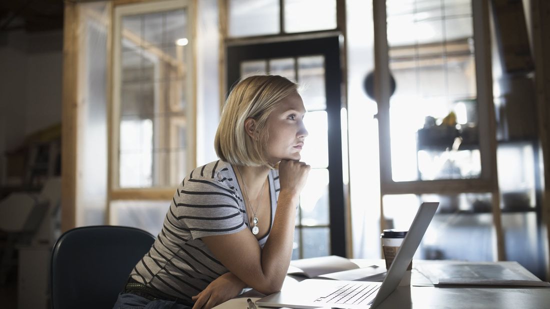 College student working on her adult budget as she is about to enter the workforce. 