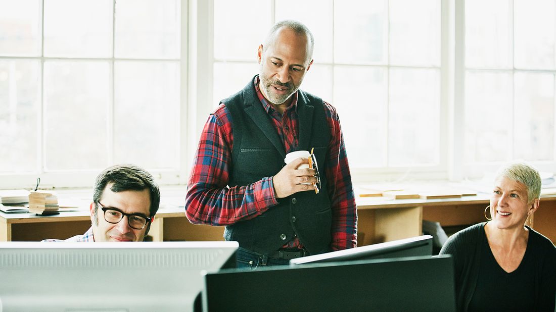 small business owner in his office