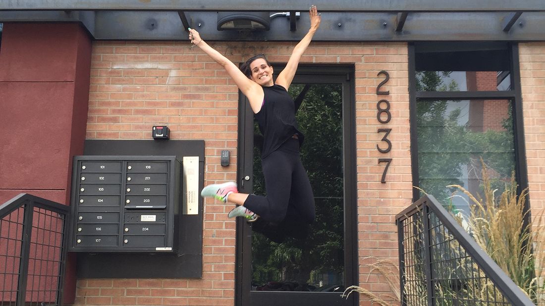 Meghan Lawler outside of Denver apartment