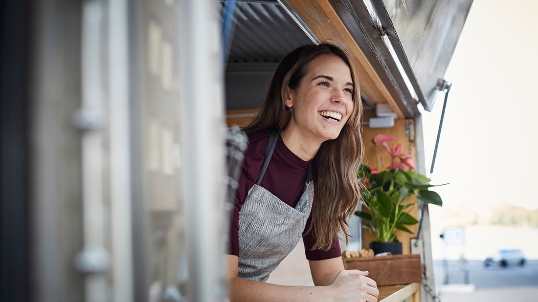 small-business owner in food truck