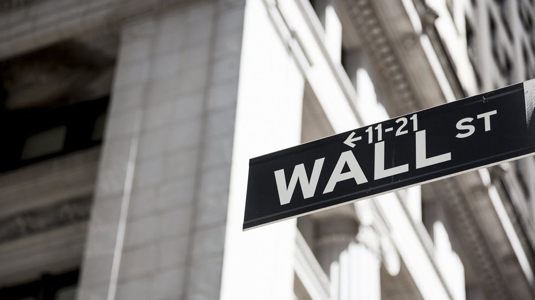 The Wall Street street sign in New York City