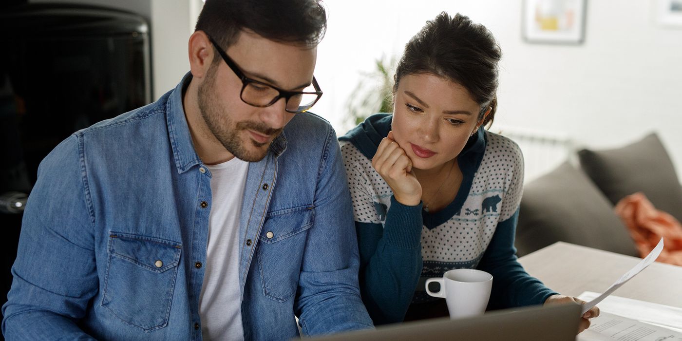couple going over finances