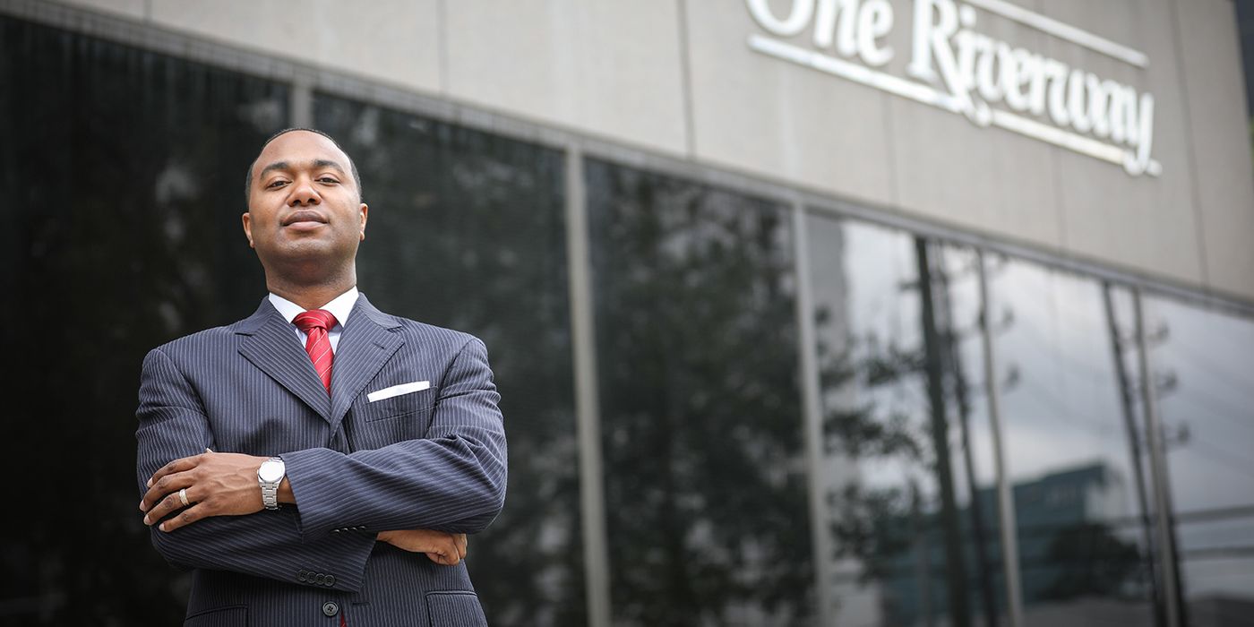 Advisor Mark Haywood in front of office building on how to start a financial plan