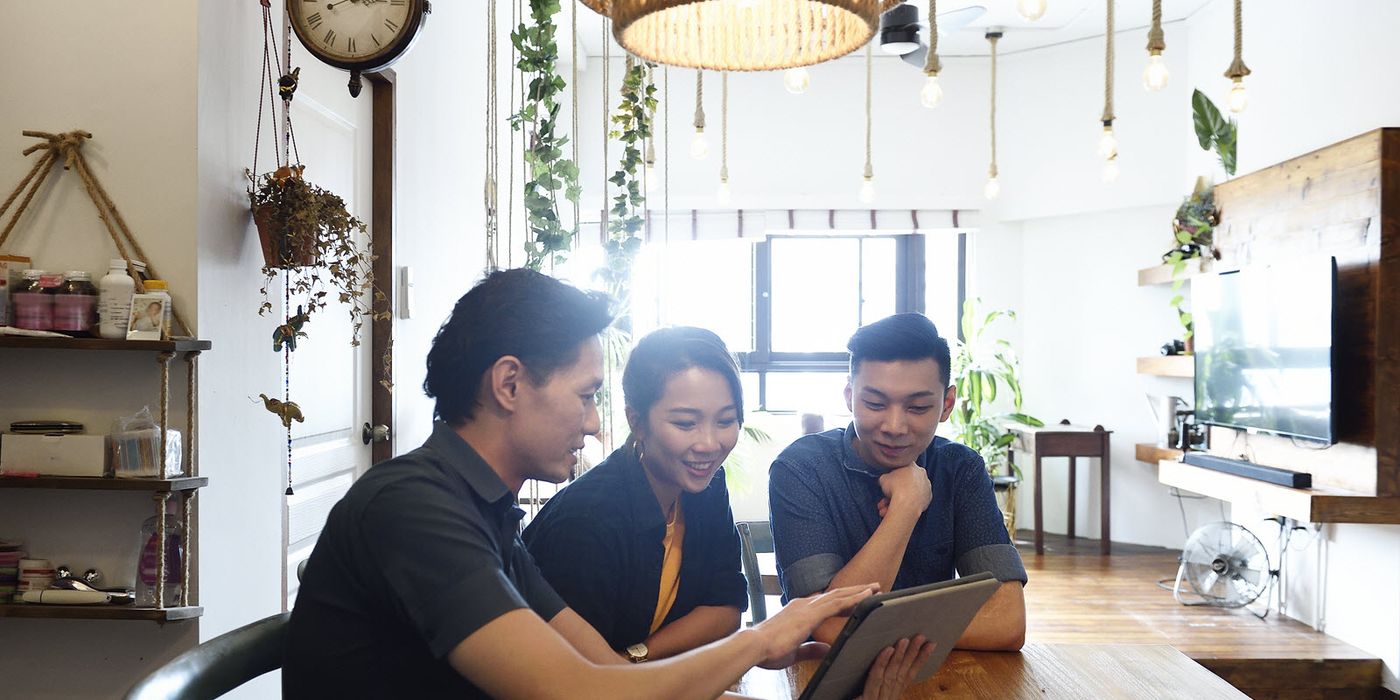 Couple working with a wealth manager