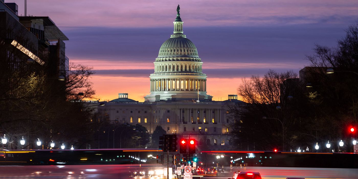 The US Capitol building in Washington DC