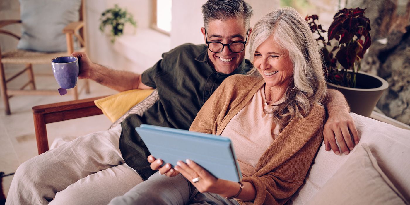 couple looking over Social Security benefits