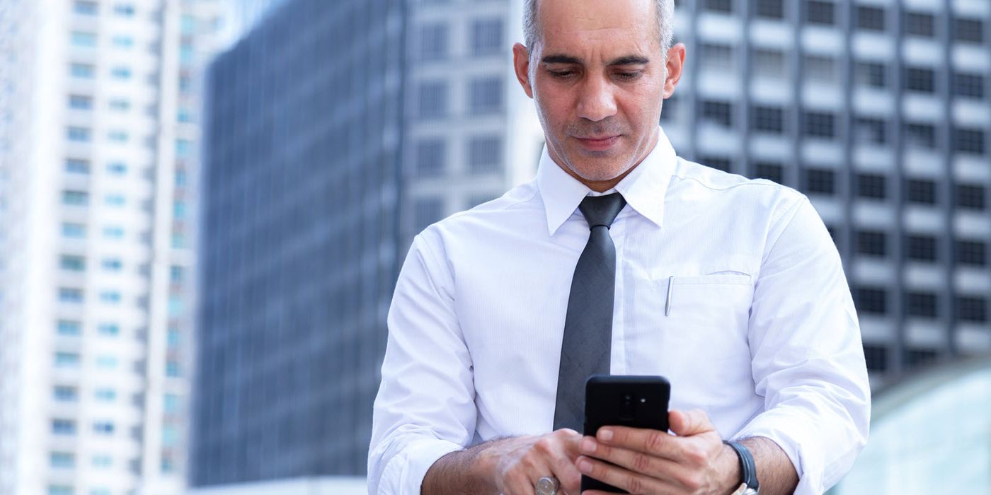 man reviewing his stock investments