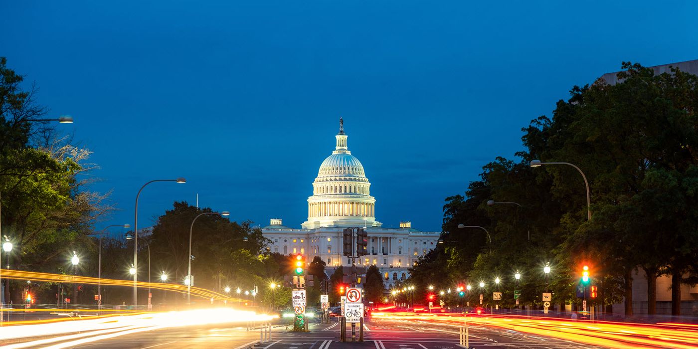 Capitol hill at night