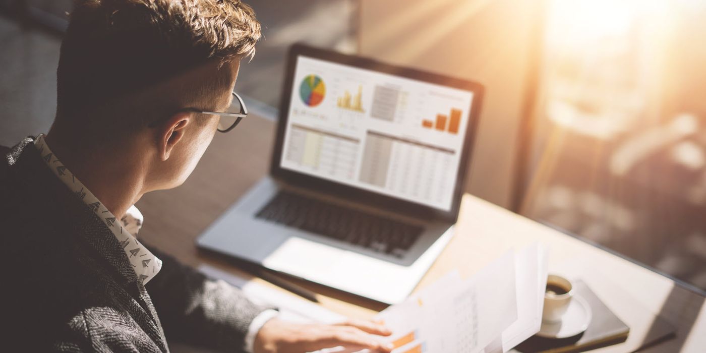 Man looking at his complete financial picture.