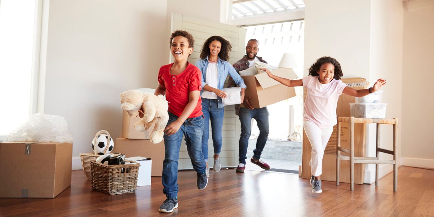 family moving into new home