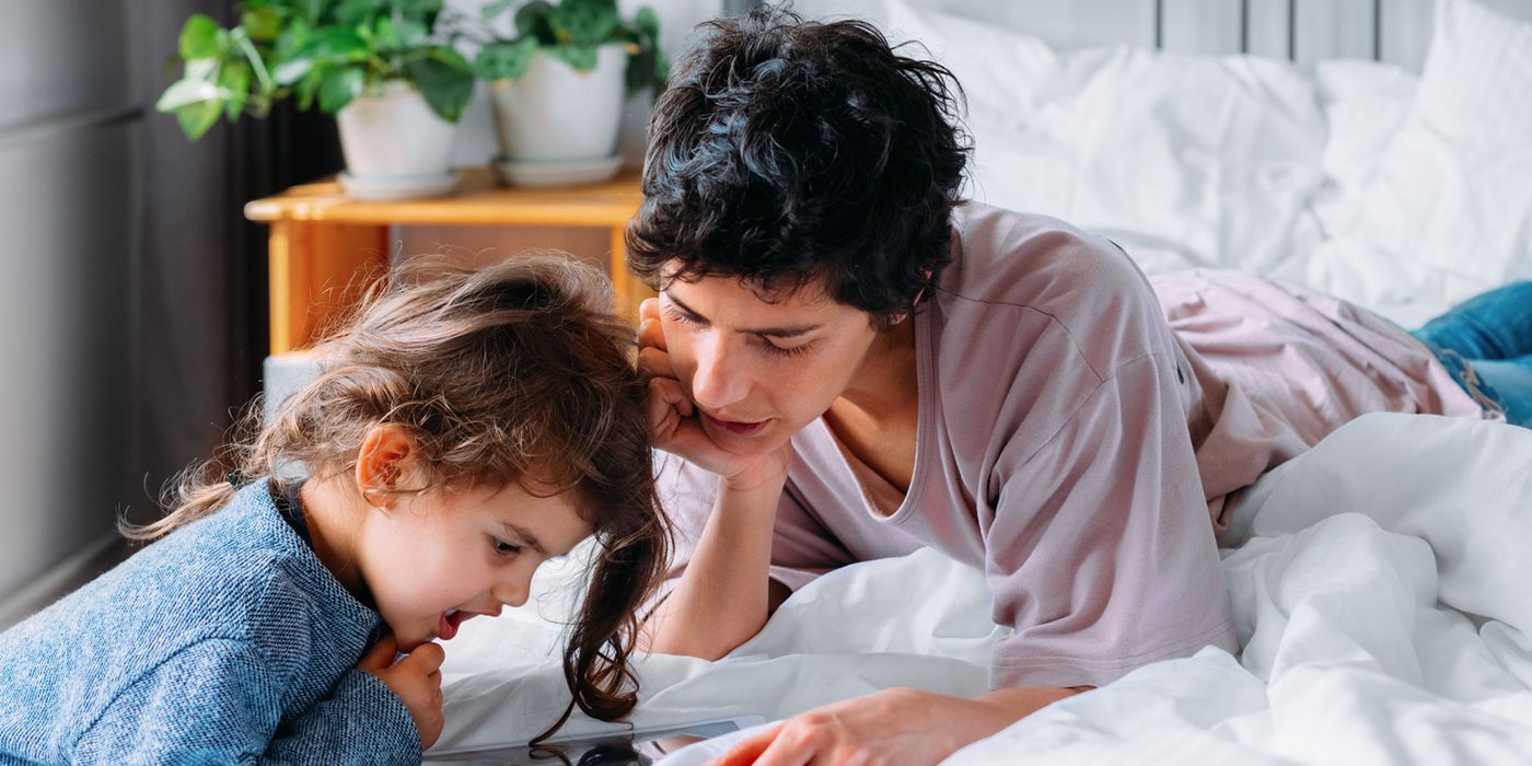 Mother and daughter enjoy quality time together