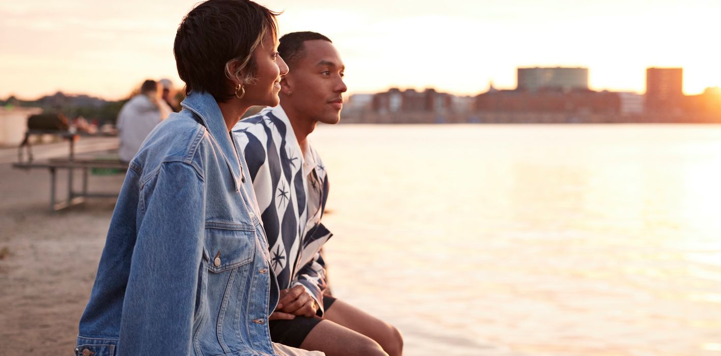 couple enjoying the sunset