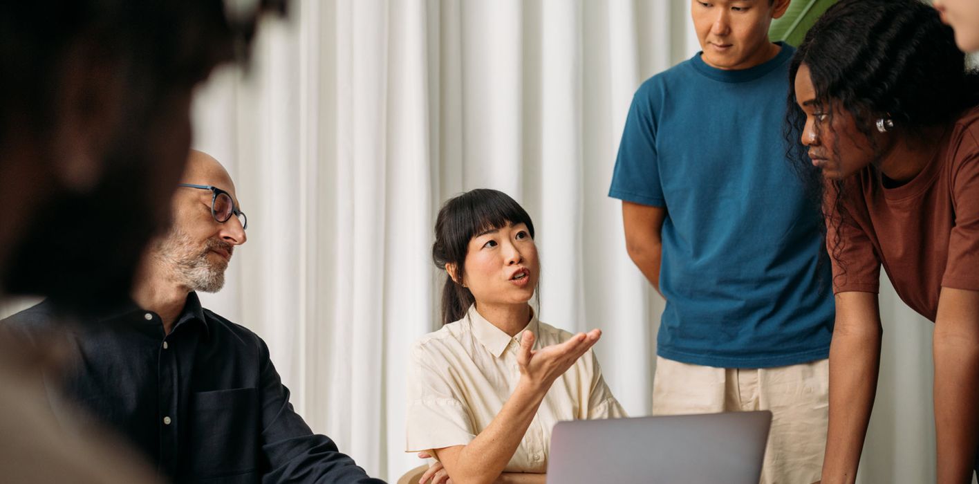 Co-workers discuss the shift in market leadership beyond technology and into other economic sectors.