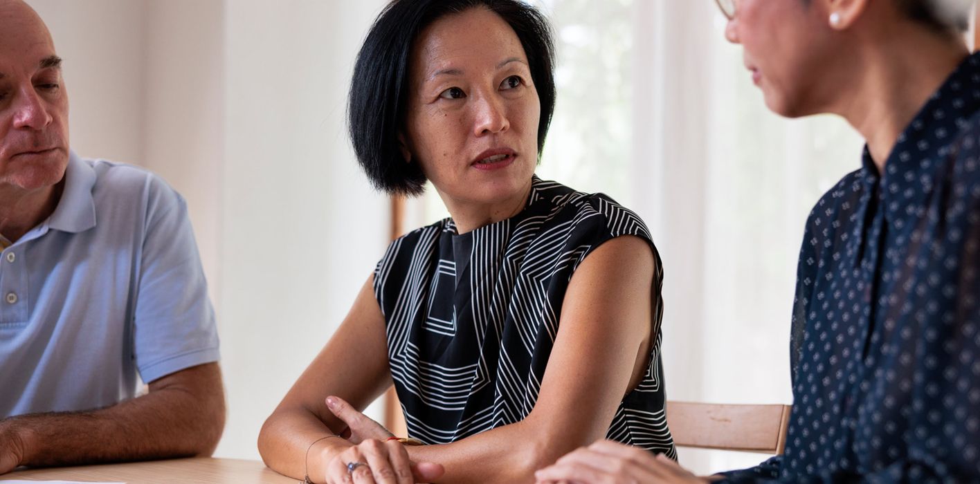 Co-workers working in a modern office