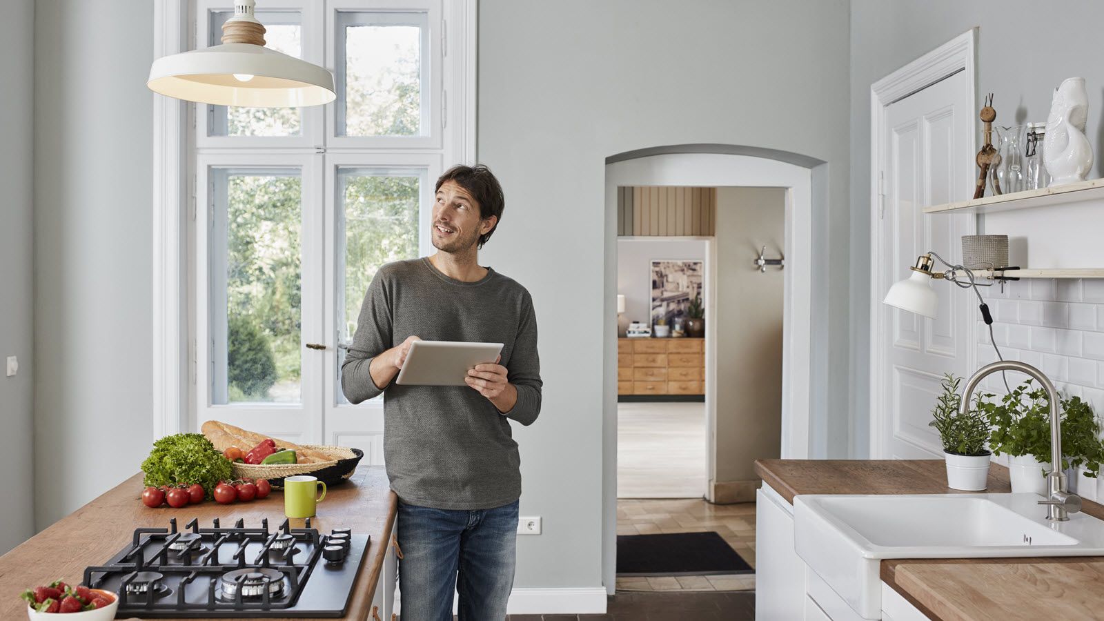 Man upgrading to a smart home.