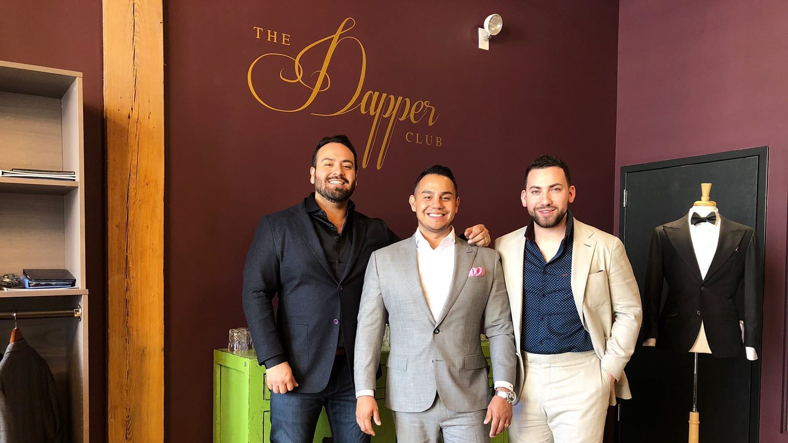 Juan Padilla, Ulises Ruelas, Ricardo Perez at the dapper club.