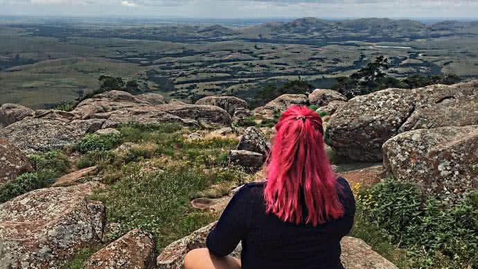 Morris enjoying the view at Mount Scott in Oklahoma.