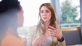 Manager evaluating job candidates