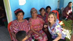 Financial planner on a trip in Guatemala with the locals
