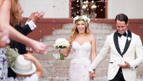Couple on their wedding day.