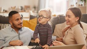 young-family-working-on-tax-refund