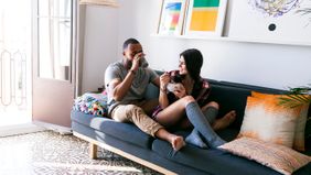 couple sitting on couch
