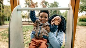 Mom Son at Park