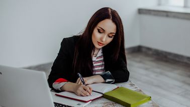 woman organizing her taxes