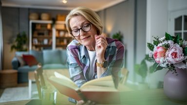 woman reading in retirement