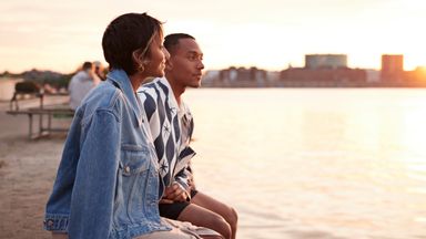 couple enjoying the sunset
