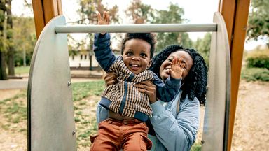Mom Son at Park