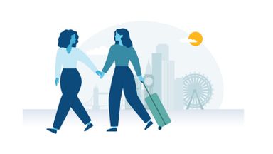 Couple travelling