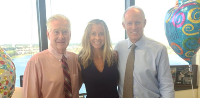 Brooke McKernan with her two dads.