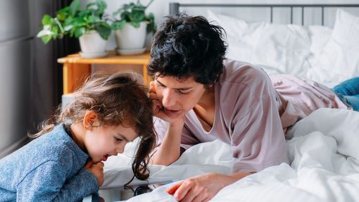 Mother and daughter enjoy quality time together