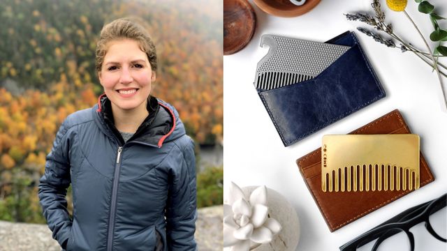 Heather Burkman and her product, the Go-Comb