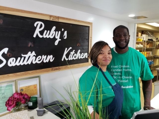 Candi and Jason Dailey at their business, Ruby's Southern Kitchen
